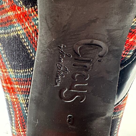 SAM EDELMAN x ANTHROPOLOGIE Montreal Mary Jane Heel Pumps Red Plaid Sz 8 $138 - Picture 7 of 7